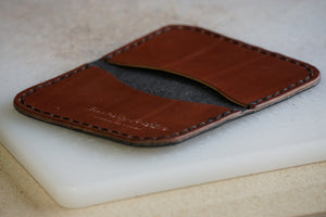 Black & Chestnut Leather Bifold Wallet