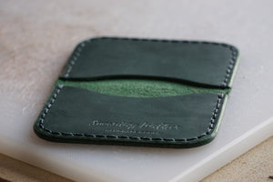 Green Leather Bifold Wallet