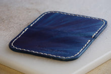 Load image into Gallery viewer, Blue Leather Bifold Wallet