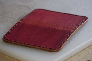 Natural & Hand-Dyed Leather Bifold Wallet