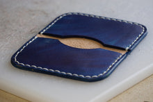 Load image into Gallery viewer, Blue Leather Bifold Wallet