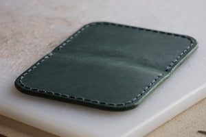 Green Leather Bifold Wallet
