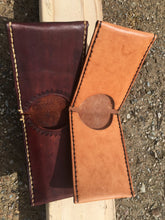 Load image into Gallery viewer, Similar to Bifold Twin but flipped a bit.  Sleeves are in a vertical orientation. You like?  Same bomber stitching and full grain leather. Waxed finish. Veg tan. 3.5&quot; by 4.5&quot;. Snowday Leather | Missoula, MT